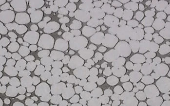 Figure 7.9 Micrograph of 90W-7Ni-3Fe alloy Figure 7.9 Micrograph of 90W-7Ni-3Fe alloy